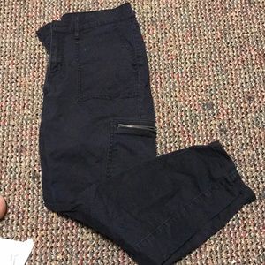 Black cargo kinda style skinny pants